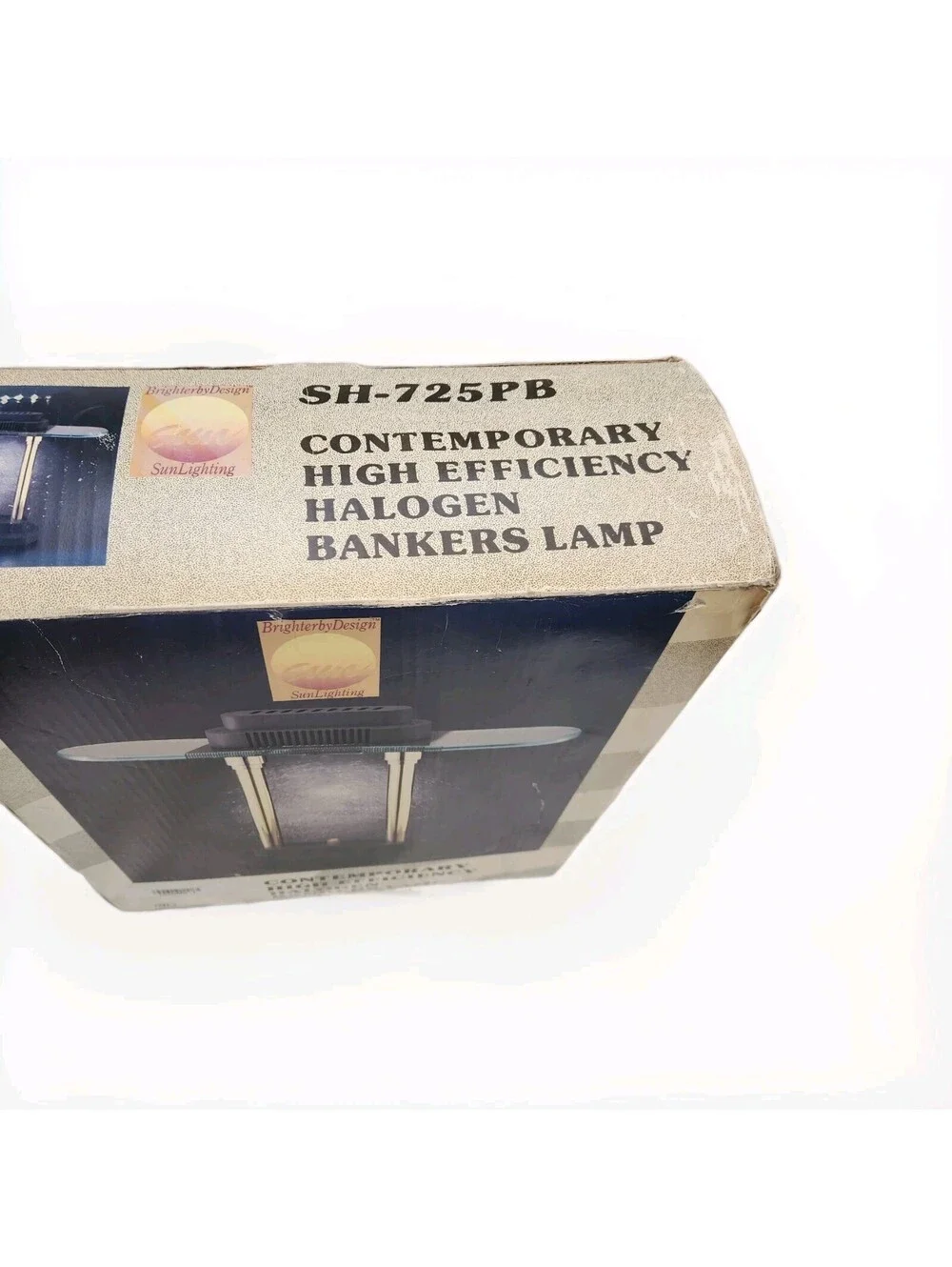 Brighter By Design Sun Lighting SH-725PB  Halogen Bankers Lamp NIB